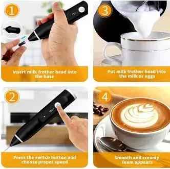 2 in 1 Electric Rechargeable Coffee Beater and Milk Frother - Zmhud