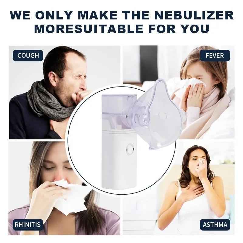 Portable Rechargeable Nebulizer Machine Asthma Inhaler 0.5L for Kids and Adults Zmhud