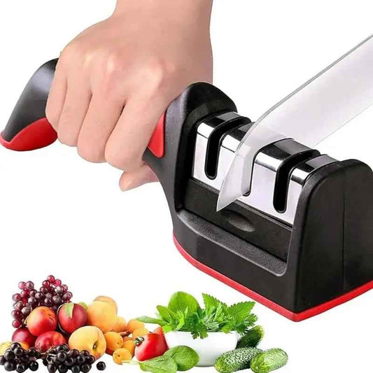 3-in-1 Knife Sharpener Set with Ceramic Peeler | 3-Stage Blade Restorer Zmhud