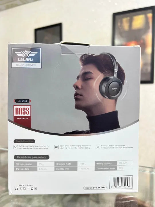 Lelisu LS-253 Wireless Headphones | Bluetooth Over-Ear Headset with Type-C Charging Zmhud