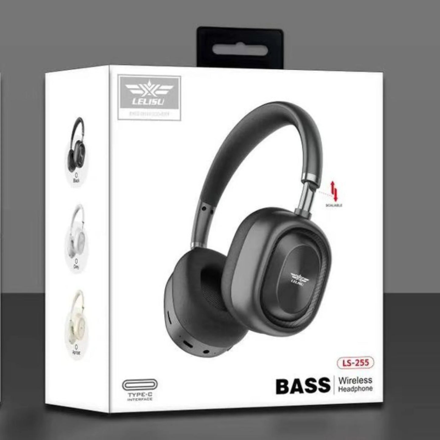 Lelisu LS-255 Bass Wireless Headphones | Bluetooth Over-Ear Headset with Type-C Interface Zmhud