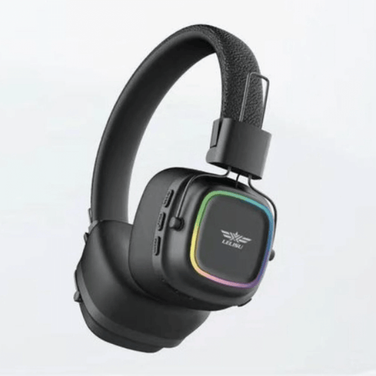 Lelisu LS-258 Wireless Stereo Headphones | Bluetooth 5.4 Over-Ear Headset with Type-C Charging & LED Lights Zmhud