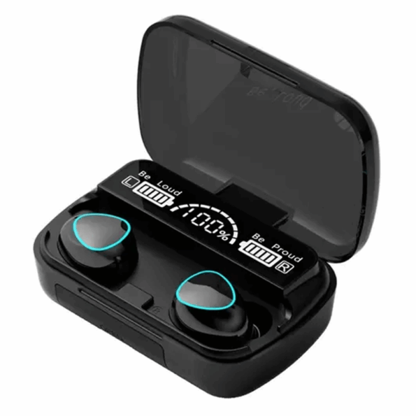 M10 Damix V 5.3 Bluetooth Wireless Earbuds with LED Display, Touch Control, and Long Battery Life Zmhud