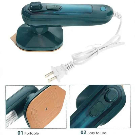 Portable Mini Steam Iron | Handheld Garment Steamer Wrinkle Remover Travel-Friendly Zmhud