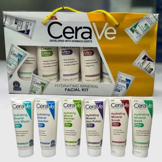 Pack of 6 – CeraVe Hydrating Mineral Facial Kit | Deep Moisture & Skin Repair Skincare Set Zmhud