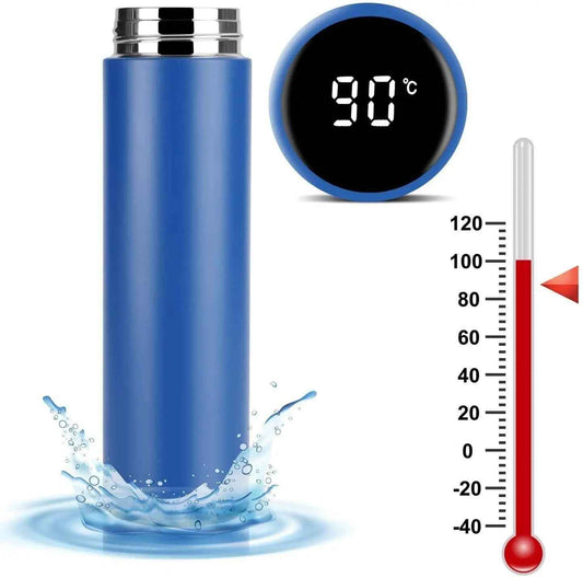 Thermos Water Bottle LED Digital Temperature Water Bottle Display Stainless Steel Coffee - Zmhud