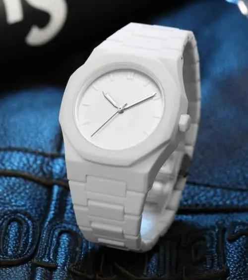 White Aura Wrist Watch Lightweight Fashion Watch with Butterfly Lock ClassicWatch - Zmhud