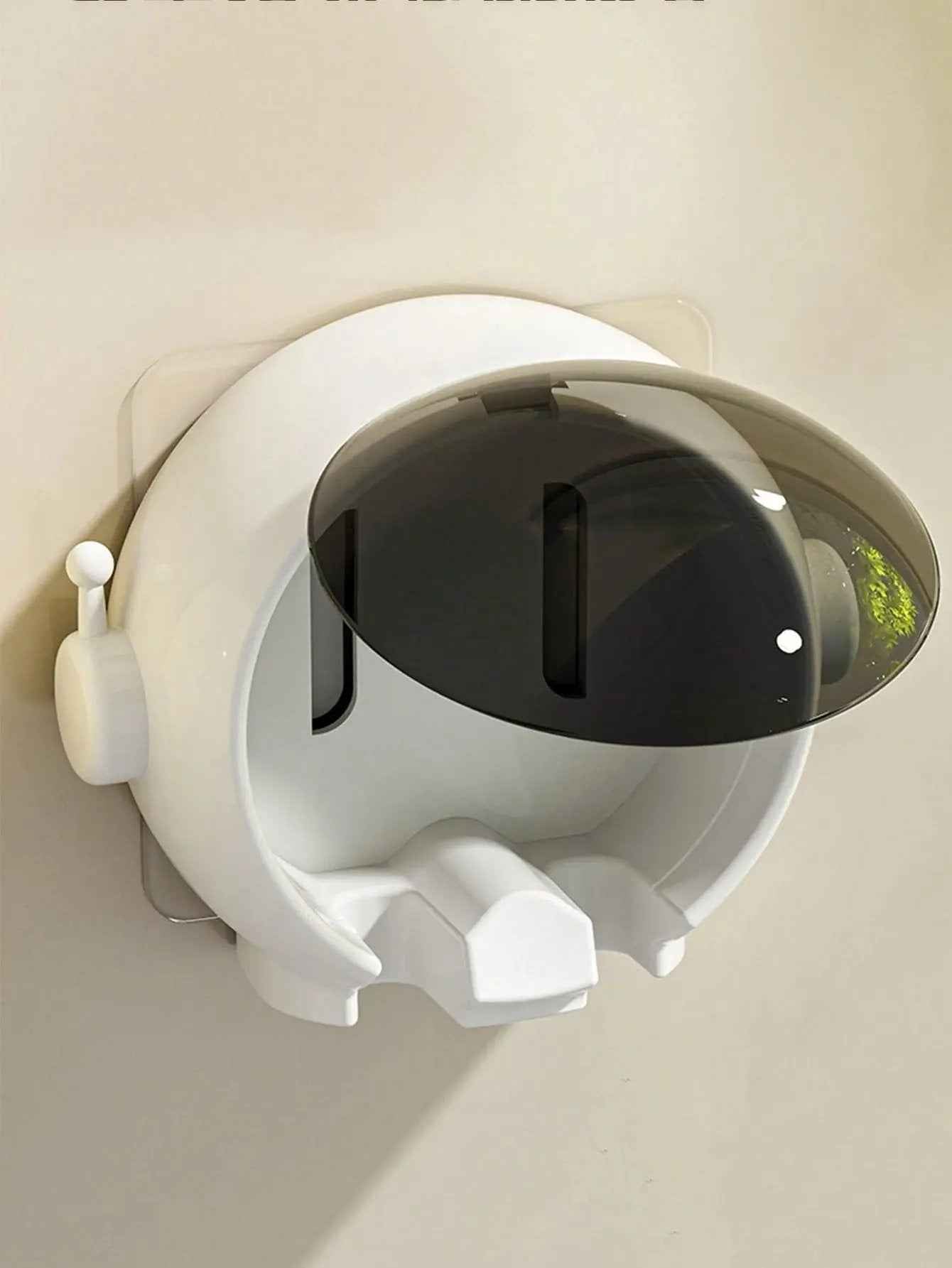 1pc Cute Astronaut Toothbrush Holder Astronaut Shaped Drill Free Bathroom Wall Mounted Toothbrush Organizer Holder For Home - Zmhud