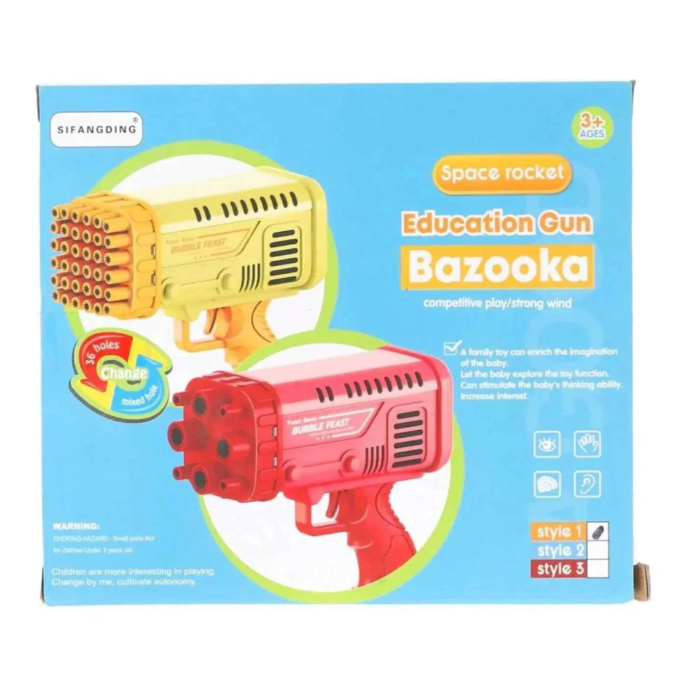 Bazooka Bubble Water Gun | Rechargeable Bubble Blaster Toy for Kids | Outdoor Fun Zmhud