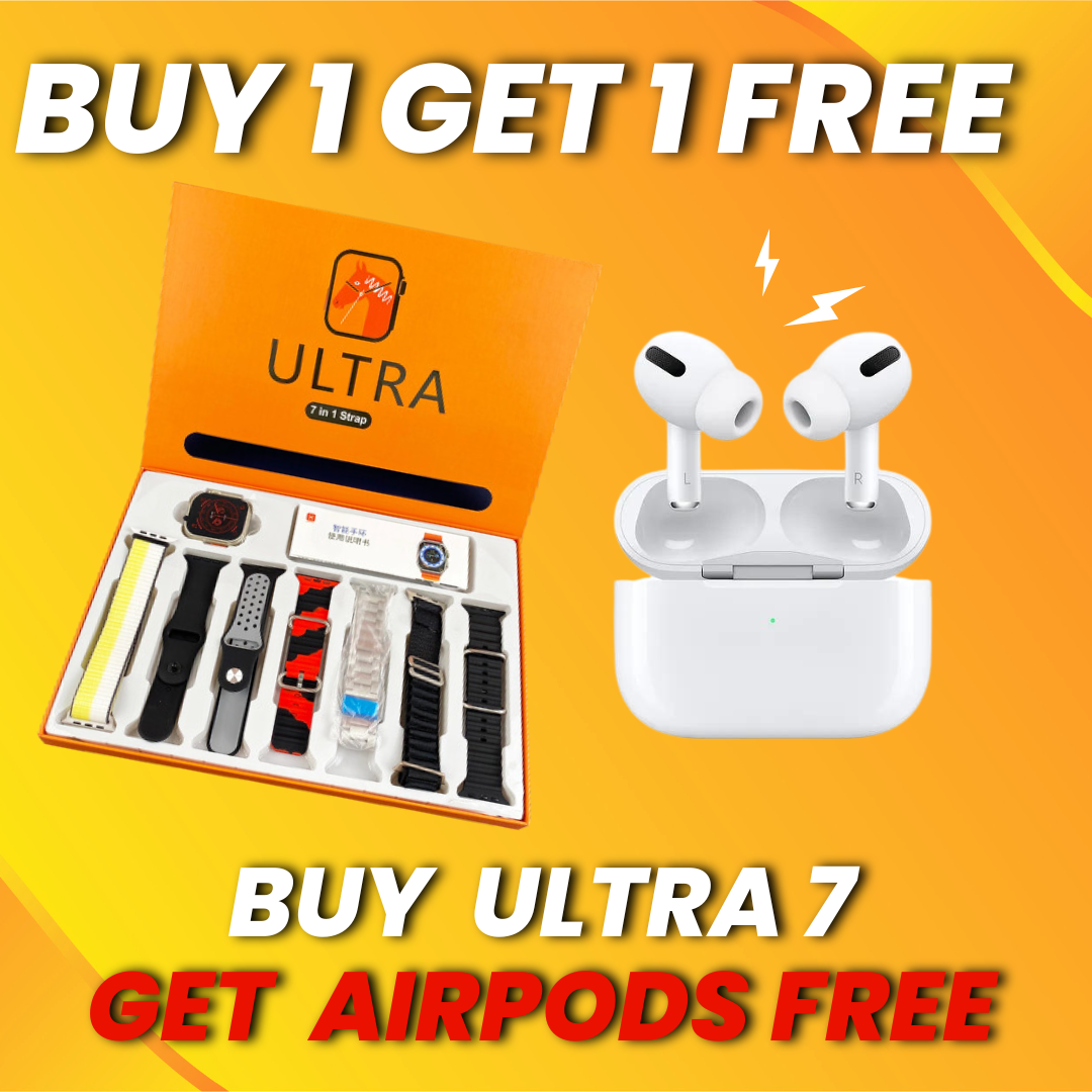 Smart Watch Ultra U.S.E | 9 8 in 1 Strap with Free Airpods Zmhud