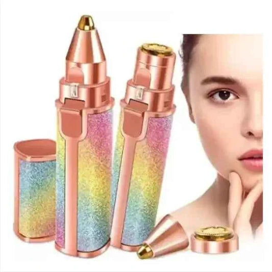 Flawless 2-in-1 Eyebrow Trimmer | Rechargeable Hair Remover with USB Charging Cable and Cleaning Brush Zmhud