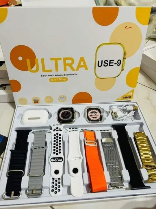 Smart Watch Ultra U.S.E | 9 8 in 1 Strap with Free Airpods Zmhud