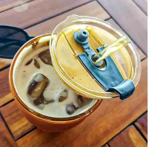 Juice Cup With Straw Glass Material (450ml) - Zmhud